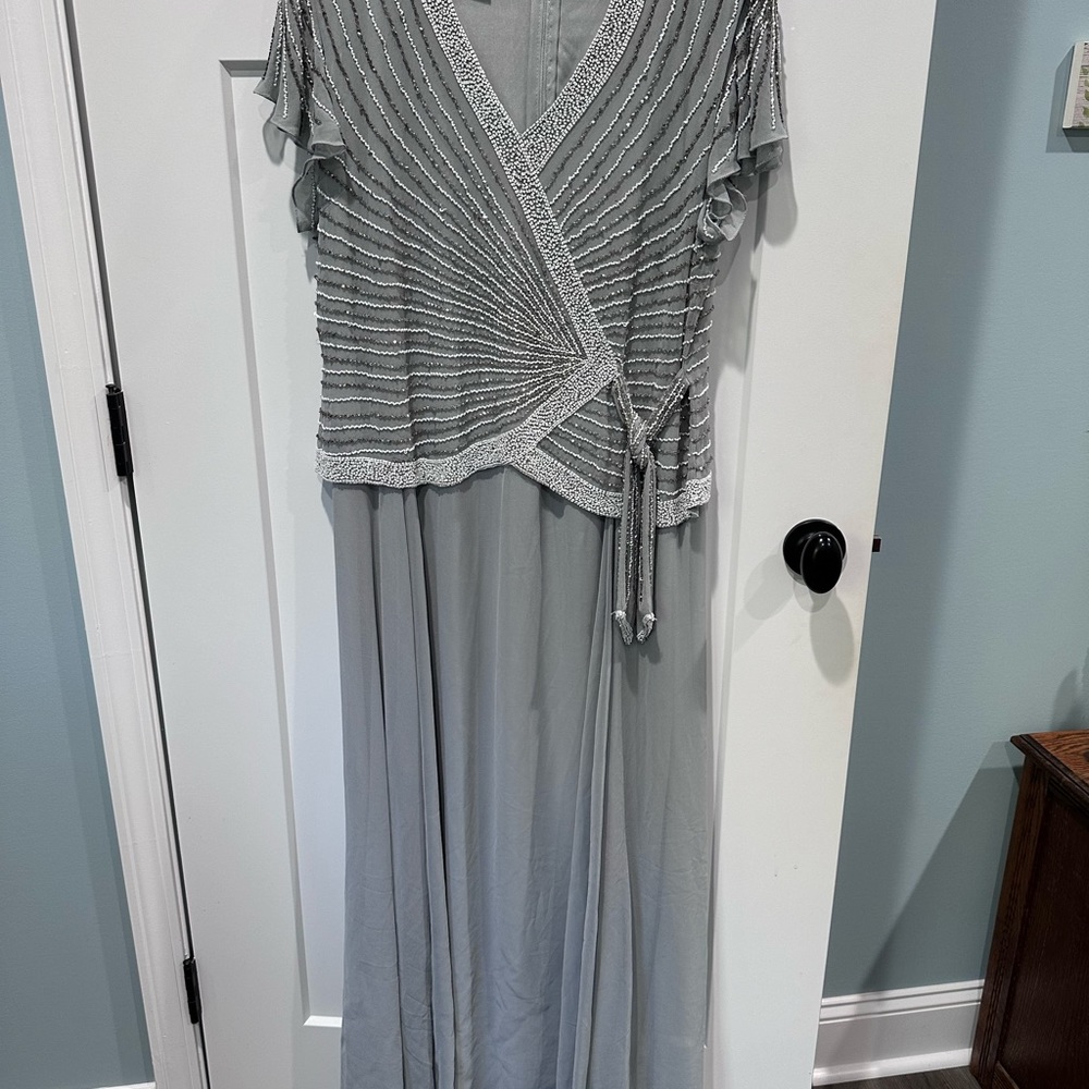 J laxmi size 16, silver formal dress.